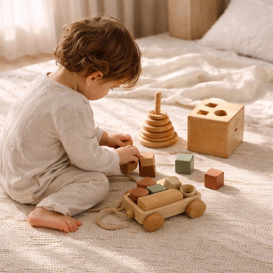 spelenderwijs leren montessori speelgoed