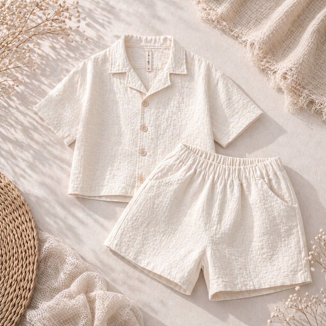 Linen 2-Piece-Set – Shirt & Short