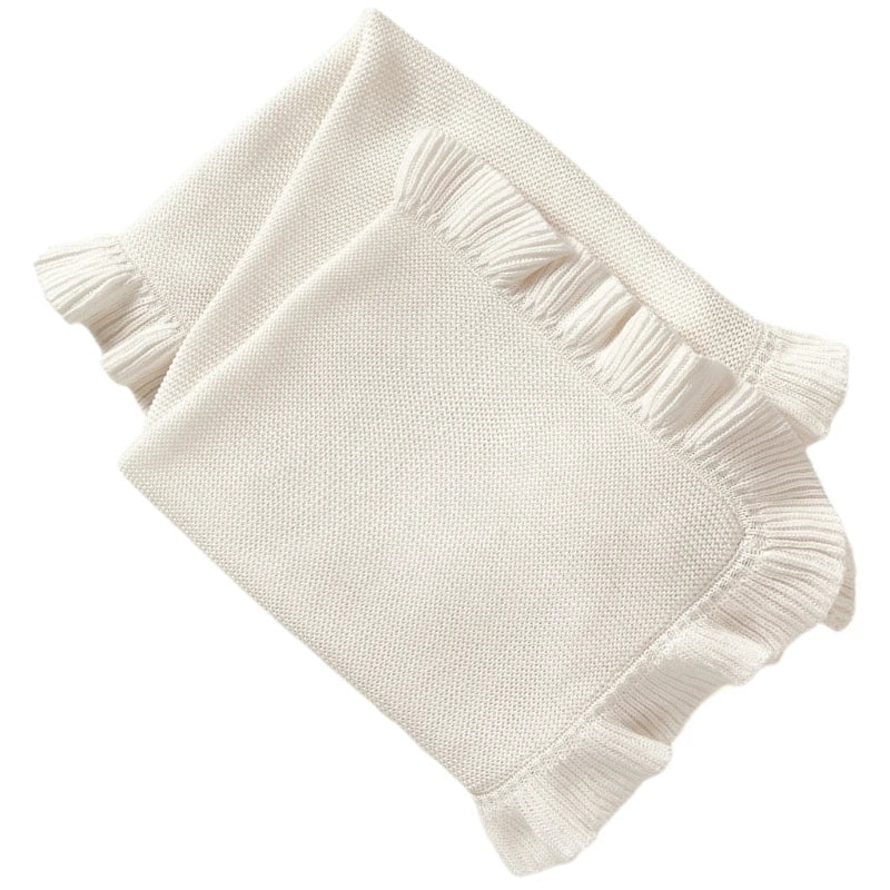 Baby Knit Blanket – Soft Ruffle Collection