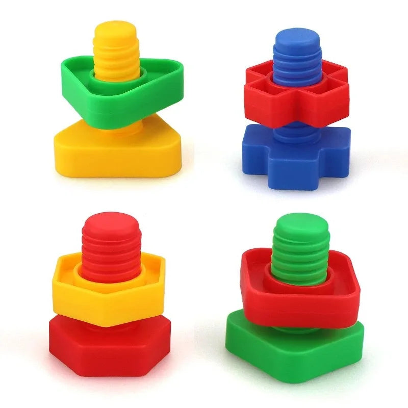 Montessori Shape & Screw Set – Color Play