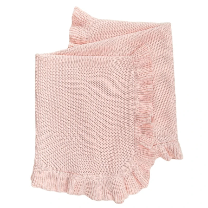 Baby Knit Blanket – Soft Ruffle Collection