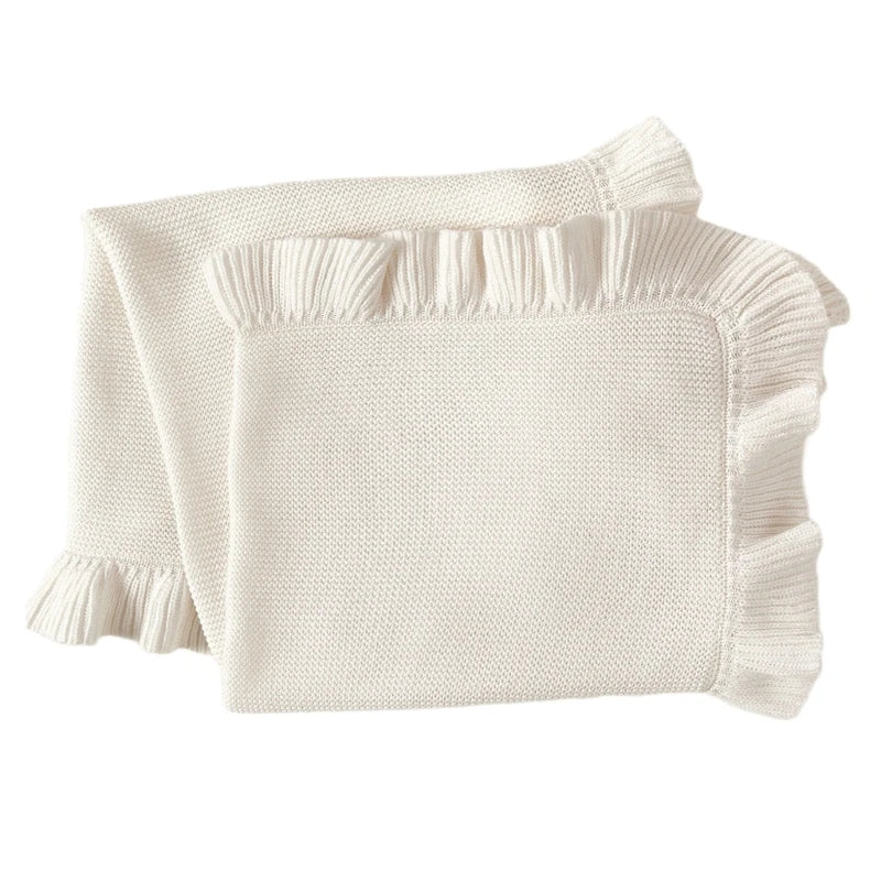 Baby Knit Blanket – Soft Ruffle Collection