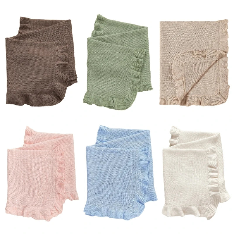 Baby Knit Blanket – Soft Ruffle Collection