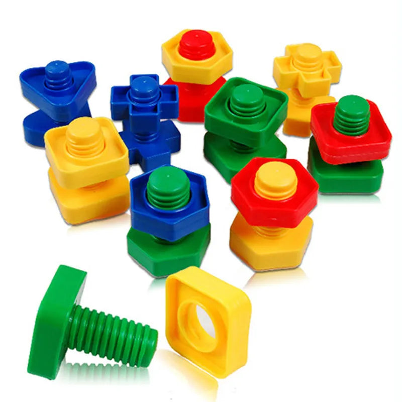 Montessori Shape & Screw Set – Color Play