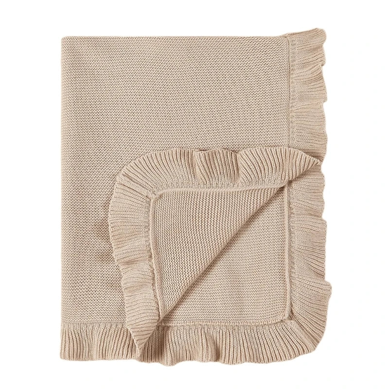 Baby Knit Blanket – Soft Ruffle Collection