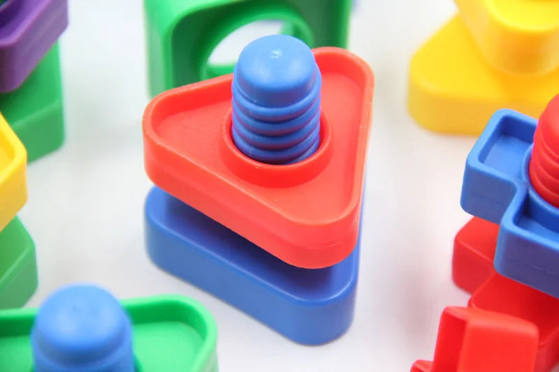 Montessori Shape & Screw Set – Color Play