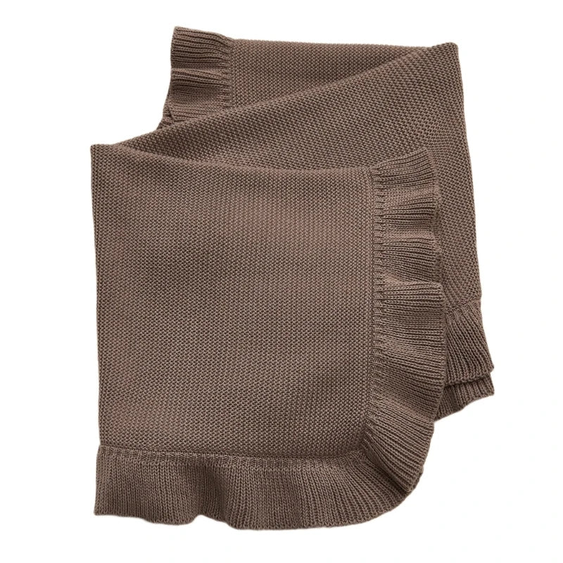 Baby Knit Blanket – Soft Ruffle Collection