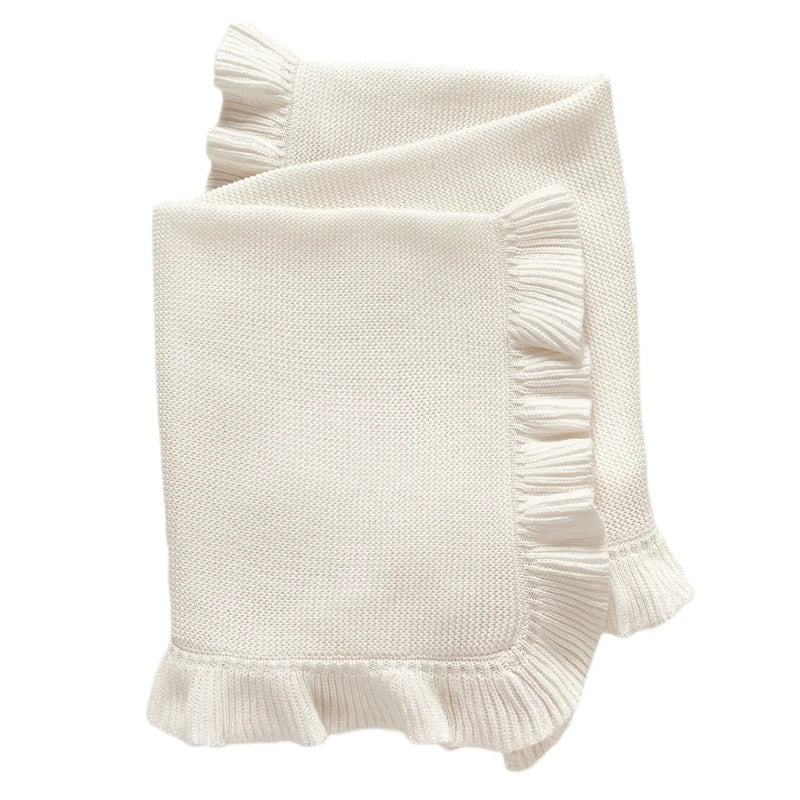 Baby Knit Blanket – Soft Ruffle Collection